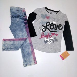 NWT Girls Top and Jeans Outfit Size 4